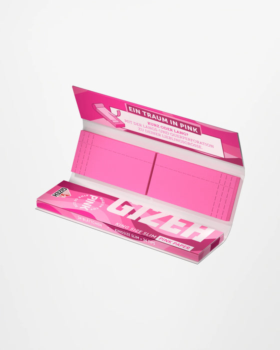 GIZEH ALL PINK King Size Slim + Tips
