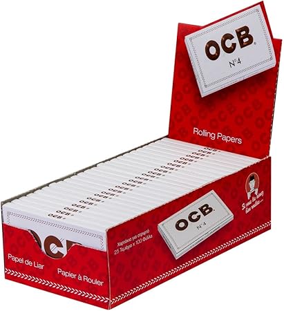 OCB Weiss 100er Zigarettenpapier Filigrane Gomme No. 4