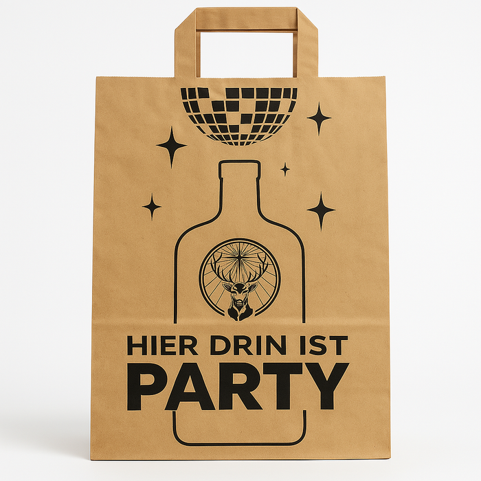 100x Jägermeister Party-Papiertüten, Papiertragetasche, Papiertüte– Stylisch, stabil & ready to party