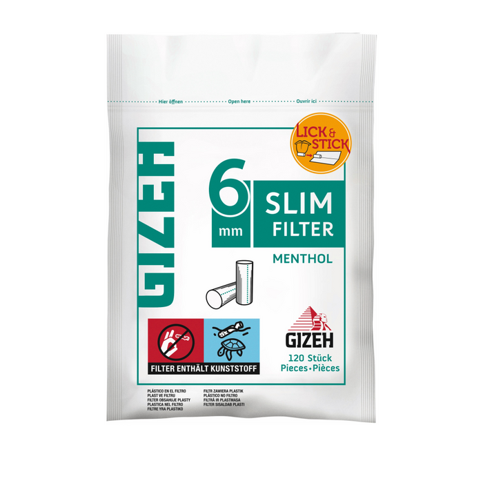 GIZEH Slim Filter Menthol 6mm