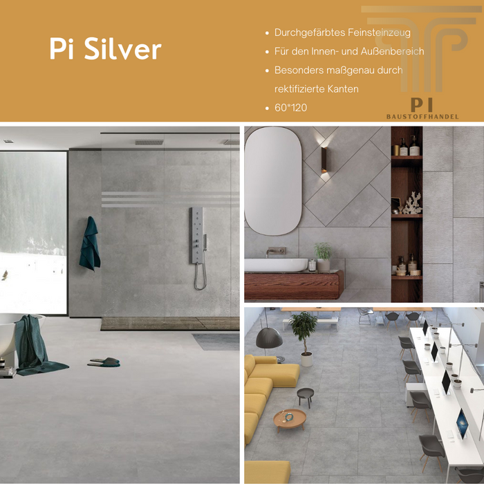 Ark Silver 60*120 Fullbody Fliesen