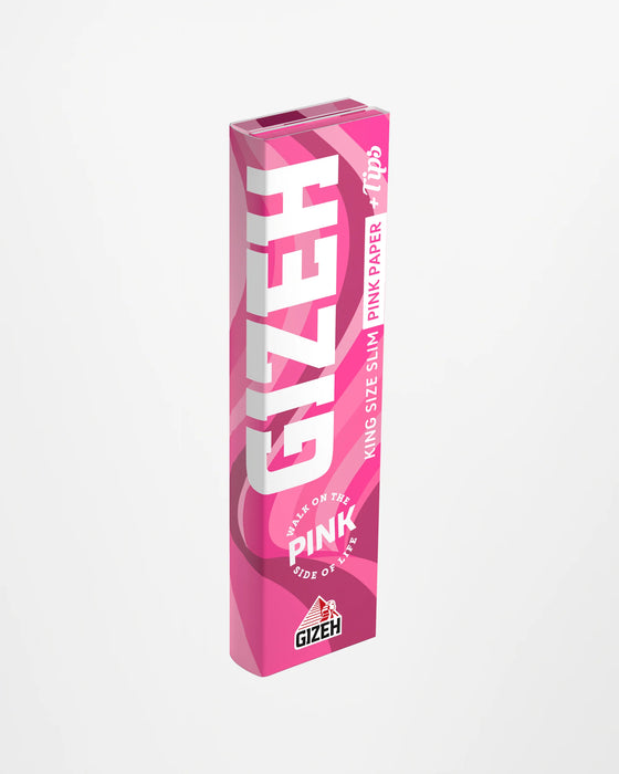 GIZEH ALL PINK King Size Slim + Tips