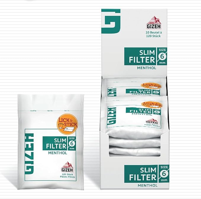 GIZEH Slim Filter Menthol 6mm