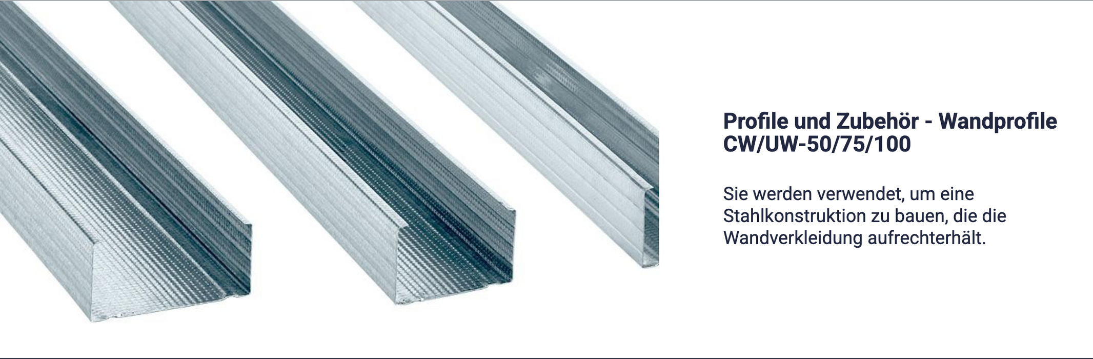 Trockenbau Profile cd,ud,cw und uw