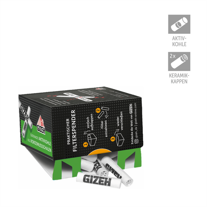 GIZEH BLACK® Active Filter 6mm 10 Packungen a 34Filter