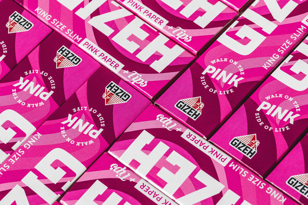 GIZEH ALL PINK King Size Slim + Tips