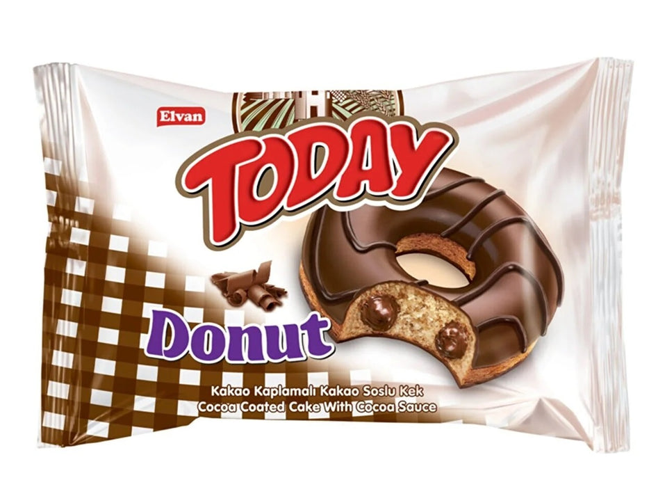 Today Donut Kakao 45g x 24 Stück – Mini-Dessert mit Kakaofüllung